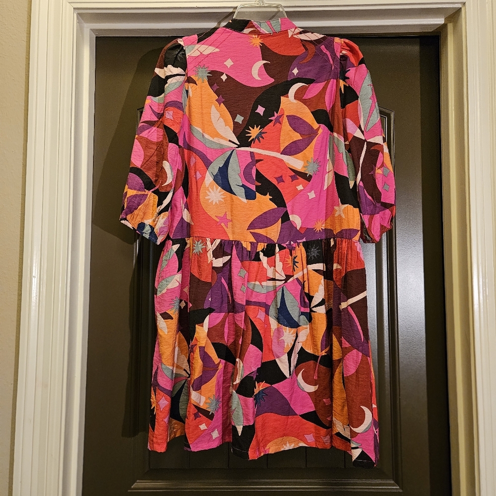 NWT TCEC Multi-Colored Geometric Pattern Dress - … - image 2